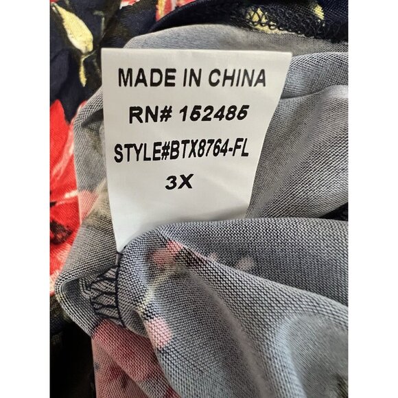 Papermoon Basima Back Detail Knit Top~Size 3X~Navy Floral Stitch Fix Tank~L4 11 - Picture 10 of 10